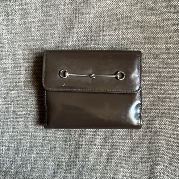 Vintage Gucci brown horsebit compact walle - Picture 1 of 9